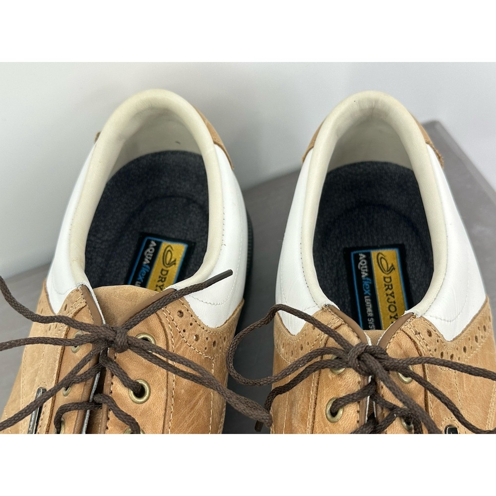 Footjoy Dryjoys Golf Shoes Aquaflex Leather Traction Waterproof Men's Size 10.5 - Picture 14 of 16